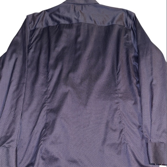 Egara Mens Button Down Dress Shirt Long Sleeve Non Iron Slim Fit Blue XL - Picture 7 of 12